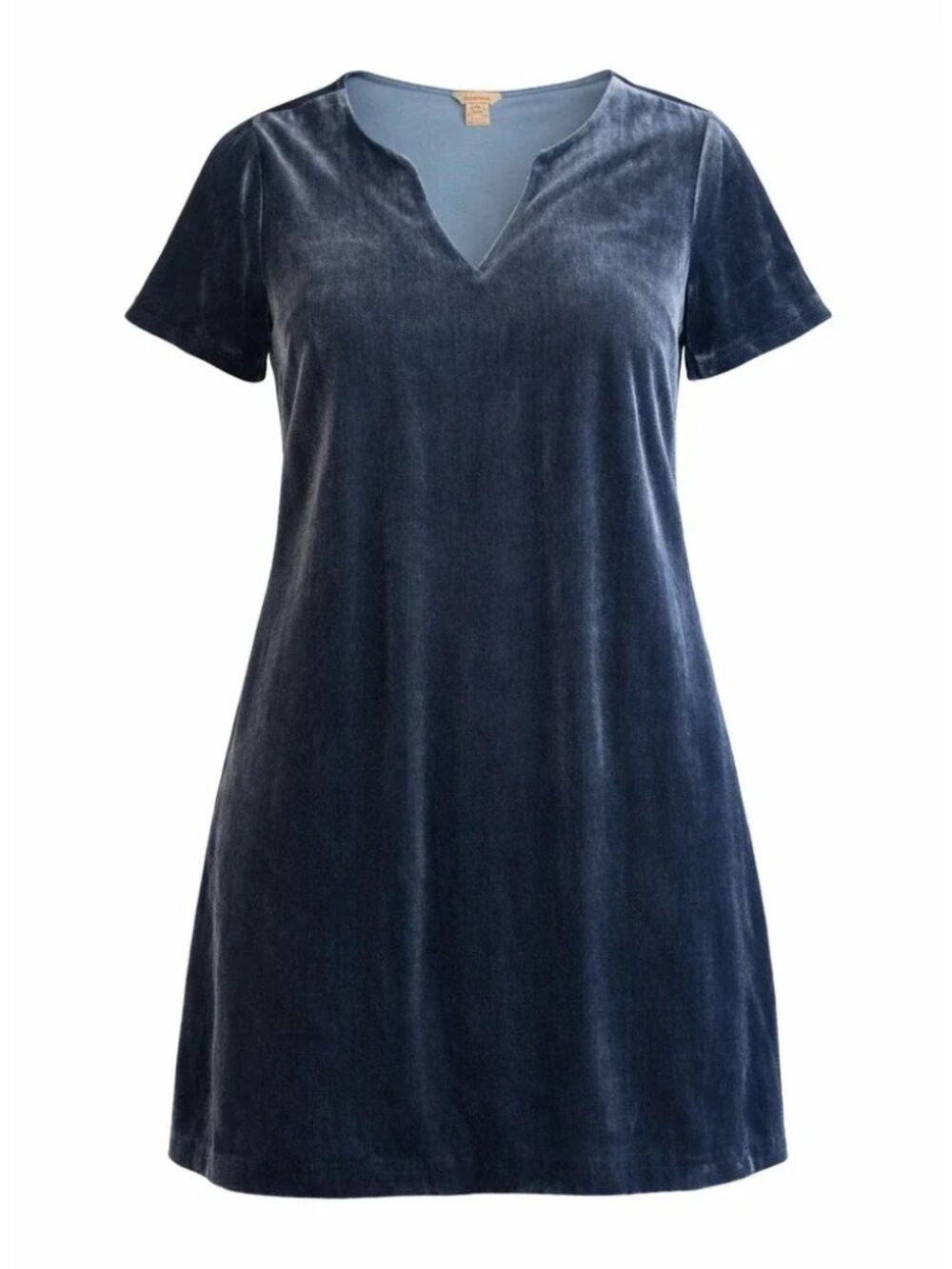 Sundance blue silk blend velvet V-neck boho dress XL - Picture 2 of 4